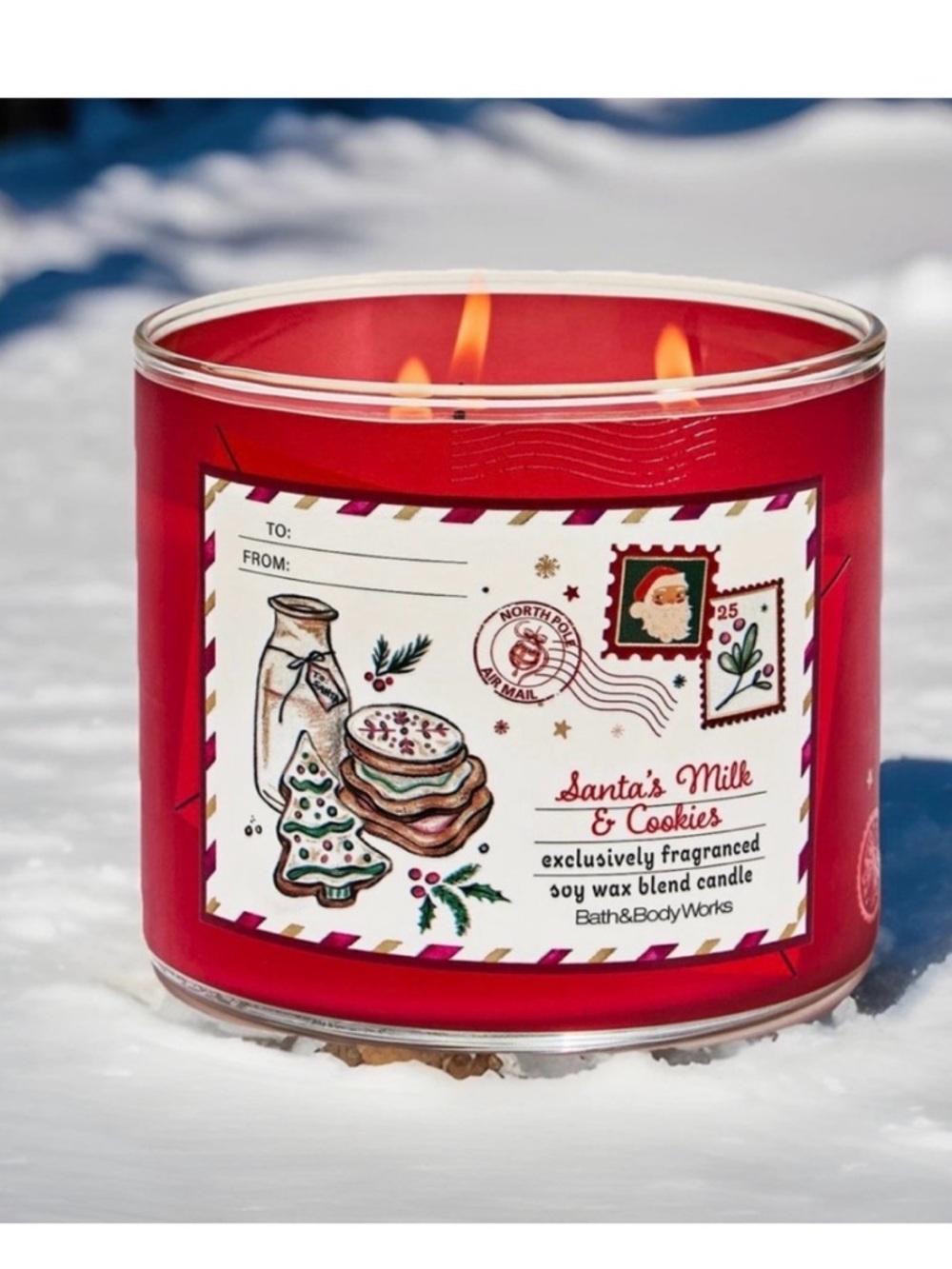 Bath & Body Works Red Holiday Scented 3-Wick Candle